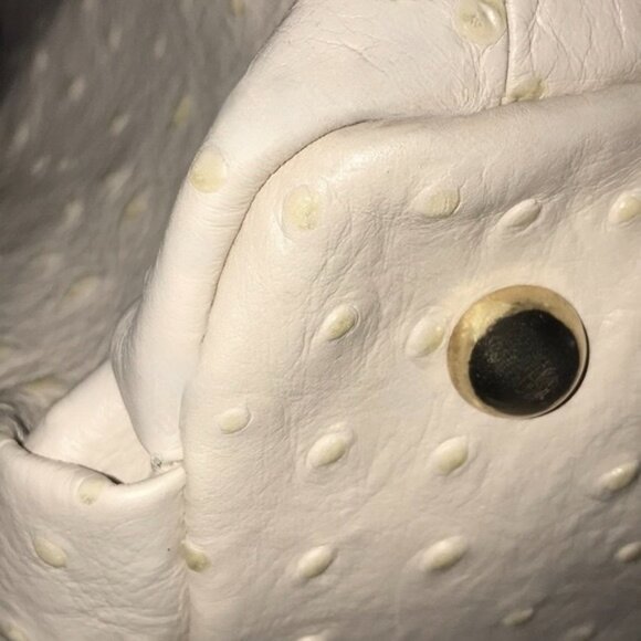 SALE ~ GILI Roma Ostrich Embossed Leather Tote Crossbody Bag Weekend  NWT - Picture 4 of 13